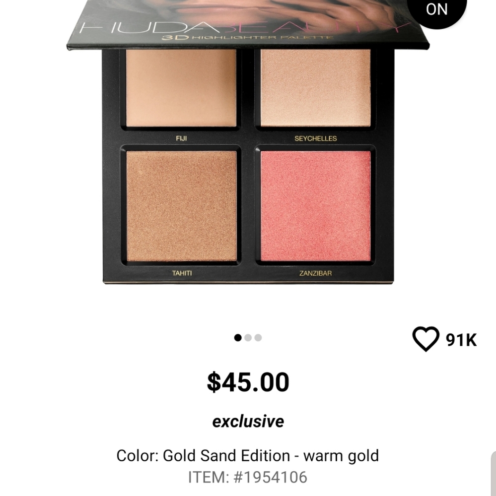 NEW Huda highlight palette